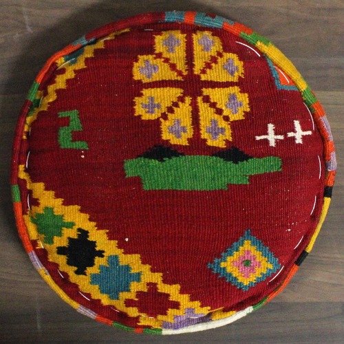 キリム円座 薄  一点物 1603