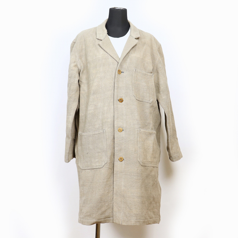 【受注】AFJK-12 泥染めコート グレイ無地 一点物