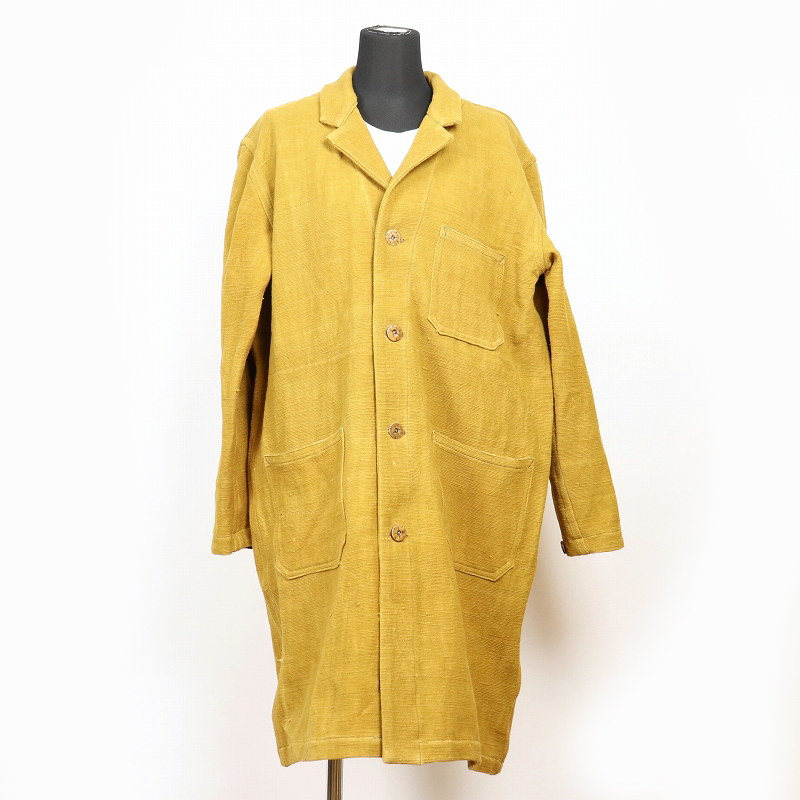 【受注】AFJK-13 草木染コート オレンジ無地