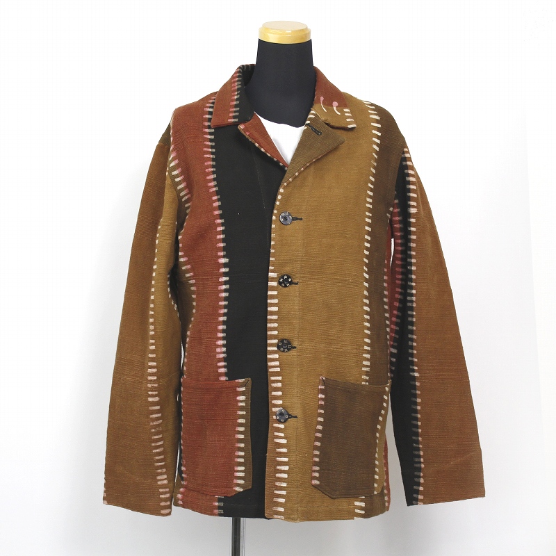 【受注】 泥染めジャケット NDOMO柄 AFJK-13