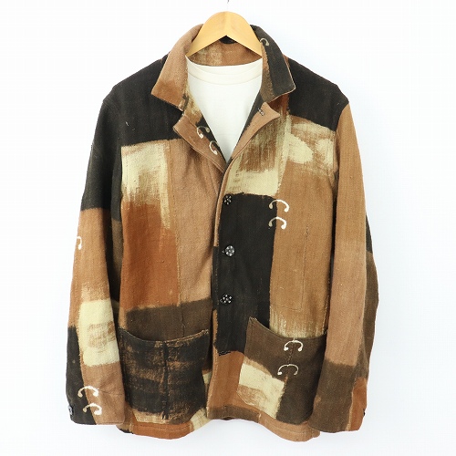 【受注】AFJK-13 泥染めジャケット NDOMO柄  一点物　01