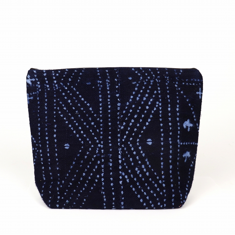 泥染藍染ポーチ 05
