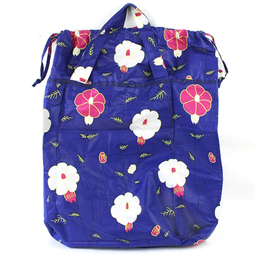 パーニュ巾着エコバッグ 大  青花畑 HARMONY FOR PEACE