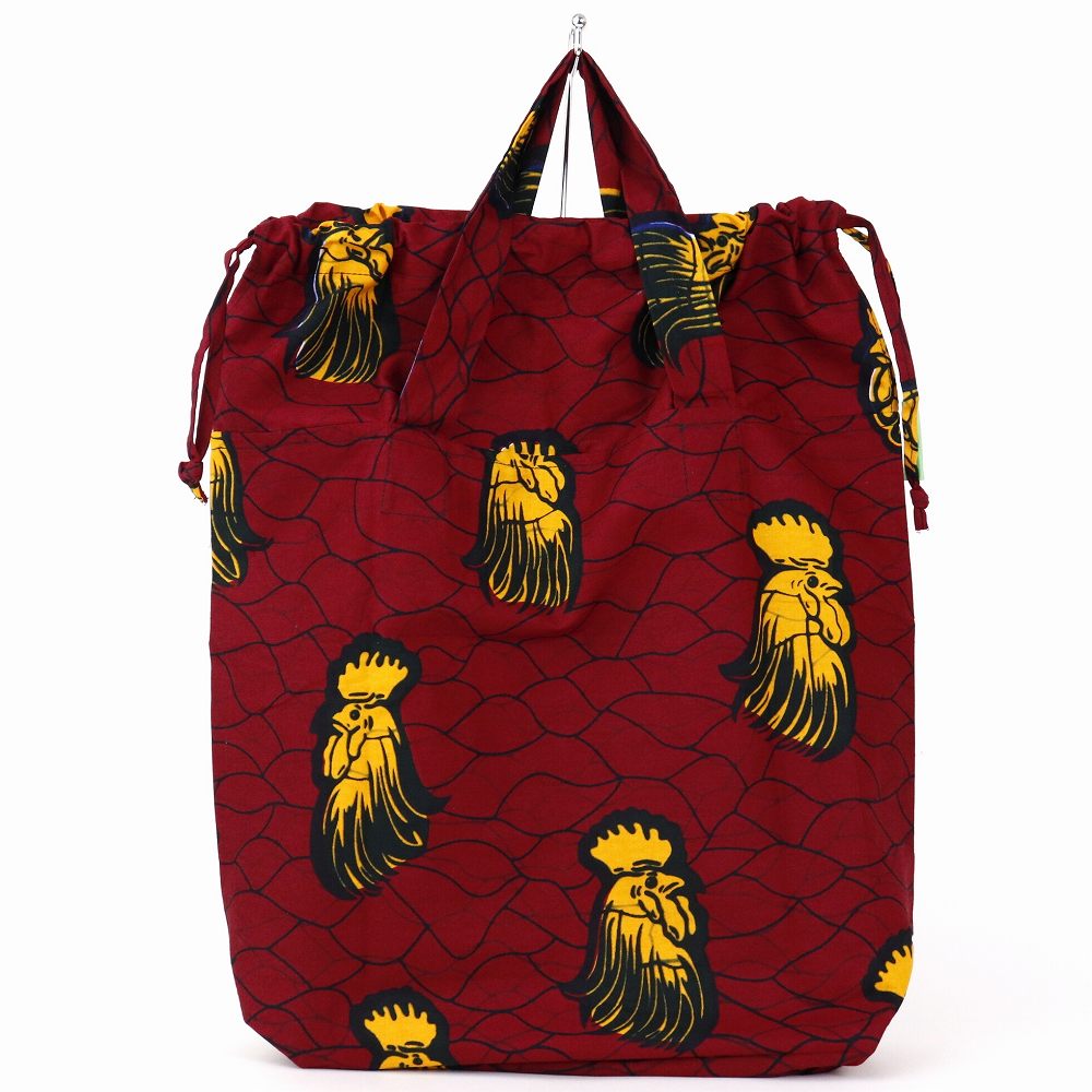 パーニュ巾着エコバッグ 大  120 にわとり赤 BHP L28