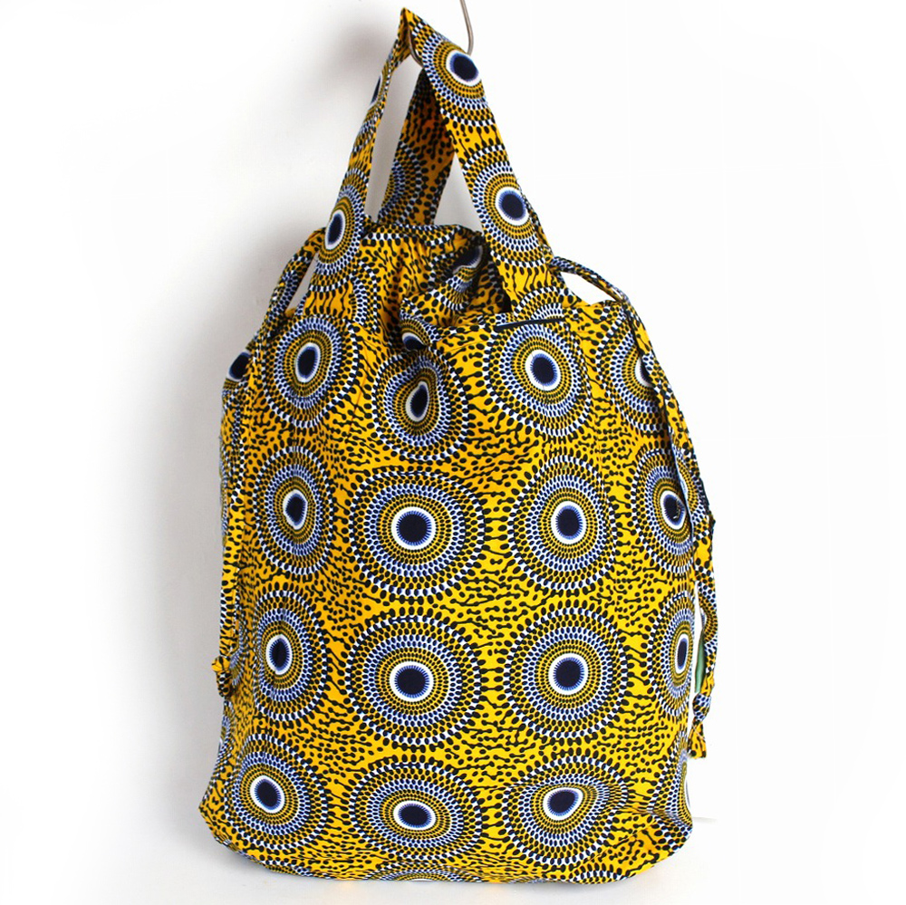 パーニュ巾着エコバッグ 大 丸黄