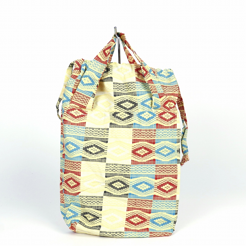 パーニュ巾着エコバッグ 小 139 ケンテ黄金格子 SHP O41 【タグ無】