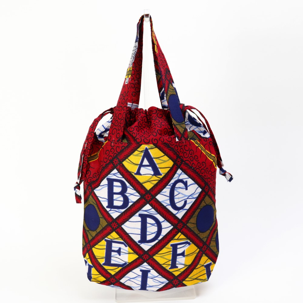 パーニュ巾着エコバッグ 小 207 学校 赤