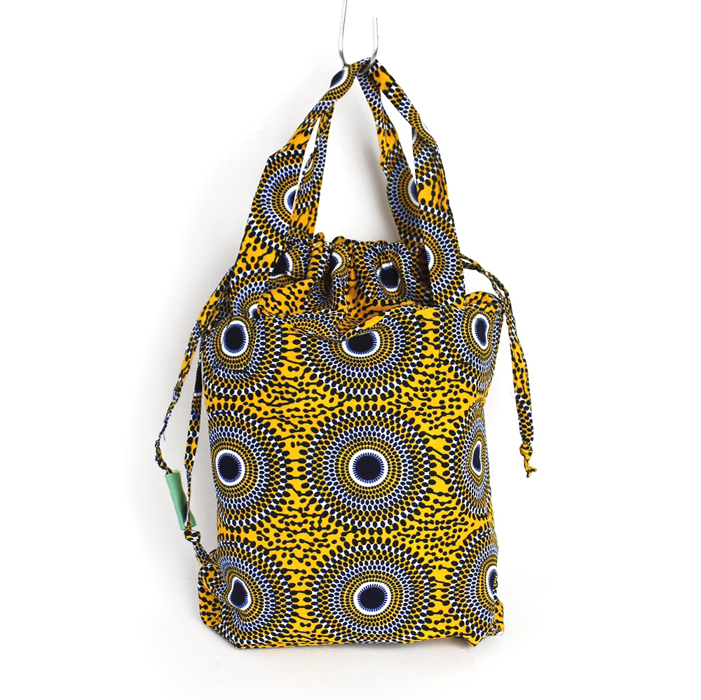 パーニュ巾着エコバッグ 小 丸黄