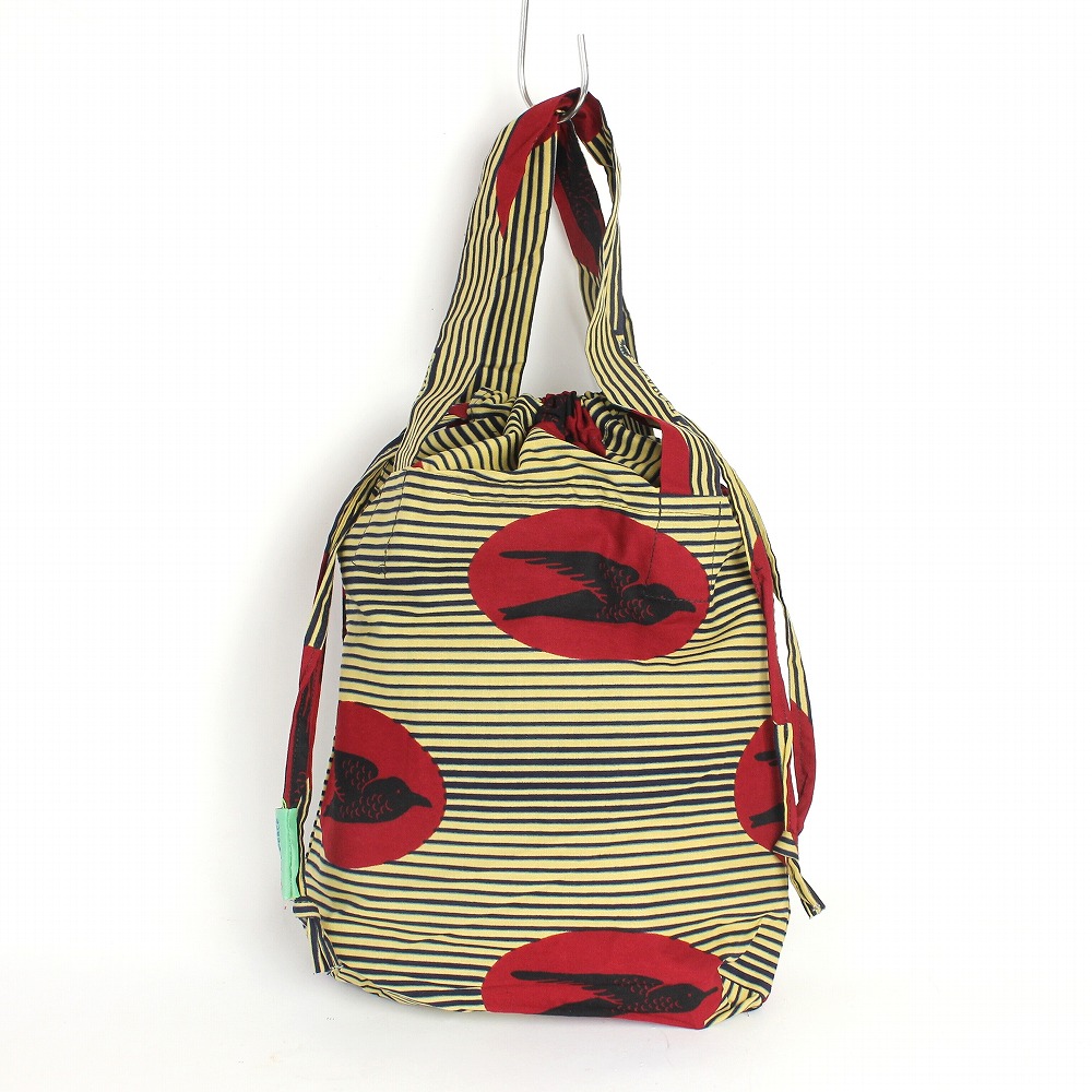 パーニュ巾着エコバッグ 小 赤燕