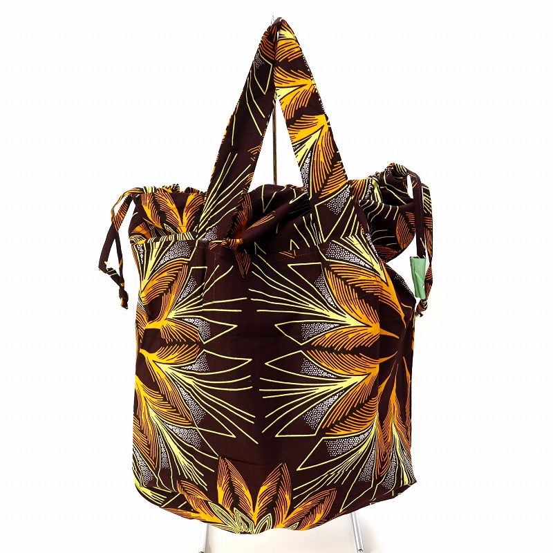 パーニュ巾着エコバッグ 中 169 ガーベラ オレンジ S122