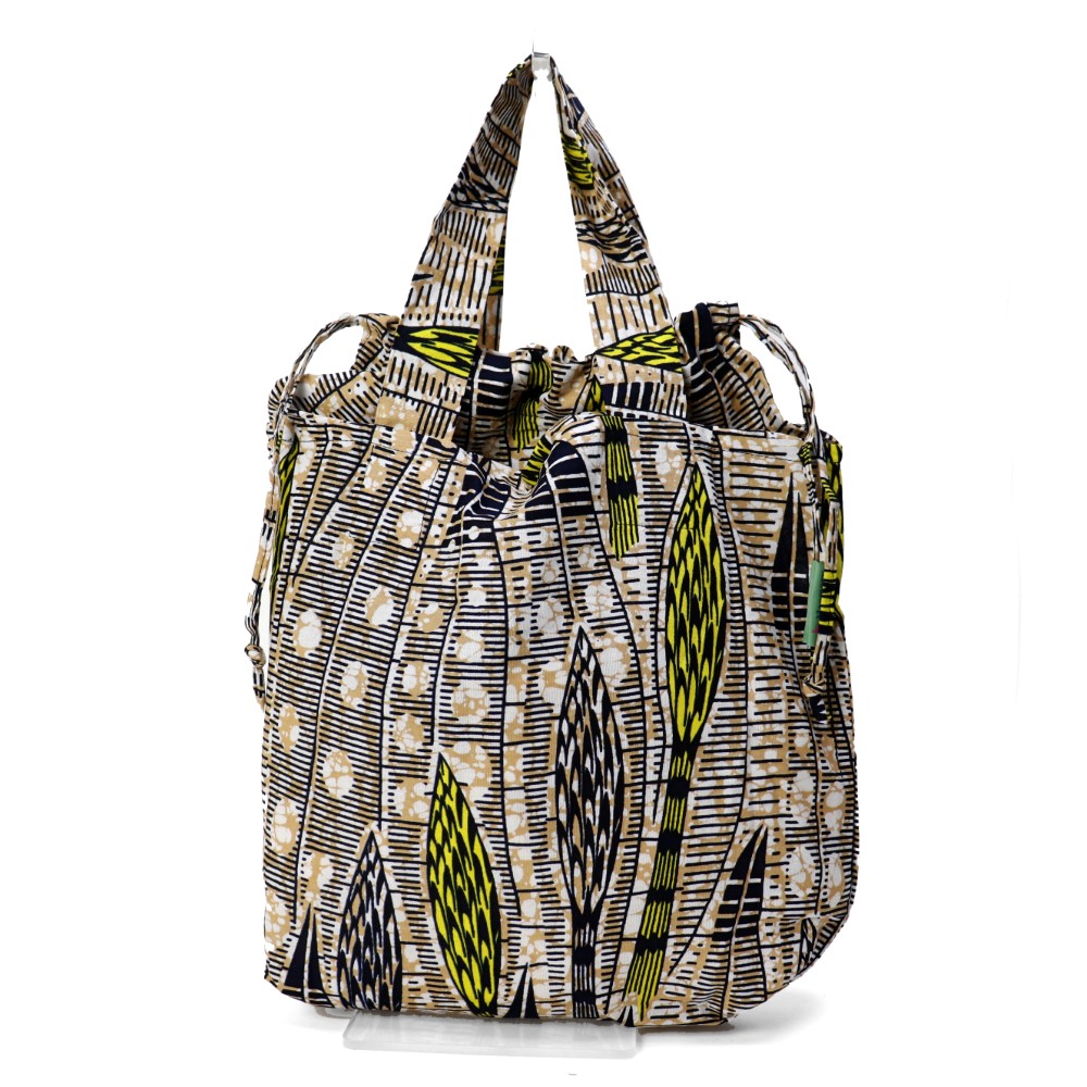 パーニュ巾着エコバッグ 中 186 土筆 ベージュ