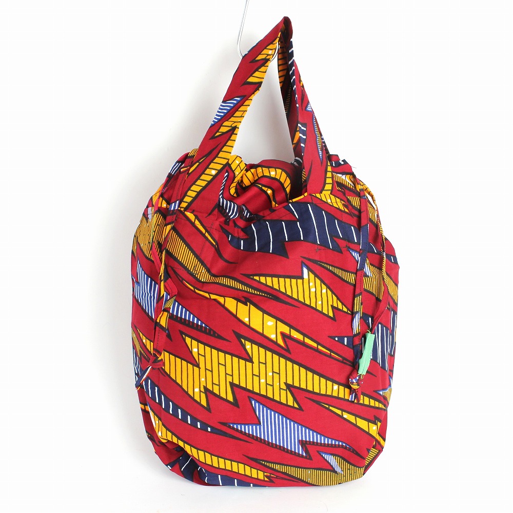 パーニュ巾着エコバッグ 中 雷 赤