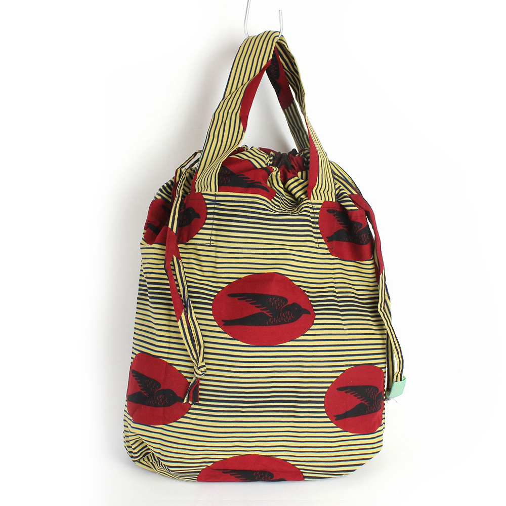 パーニュ巾着エコバッグ 中 赤燕