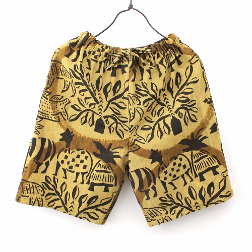 泥染め短パンツ 黄コロゴ 37