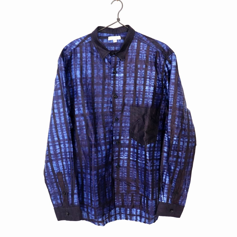 藍染長袖シャツ(ASSH-05)M ギニア藍染