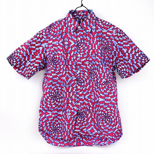 パーニュ半袖シャツノーマル襟 M ピンクぐるり