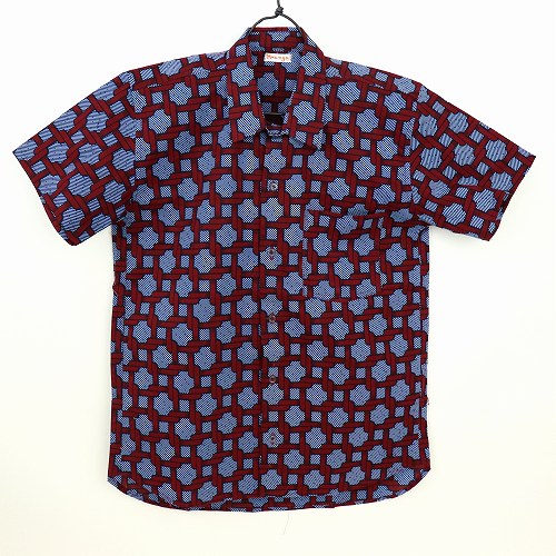 パーニュ半袖シャツノーマル襟 M 赤鎖12