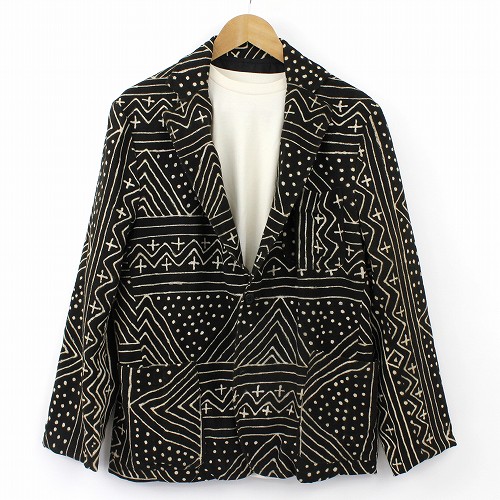 【受注】泥染めジャケット　黒柄03