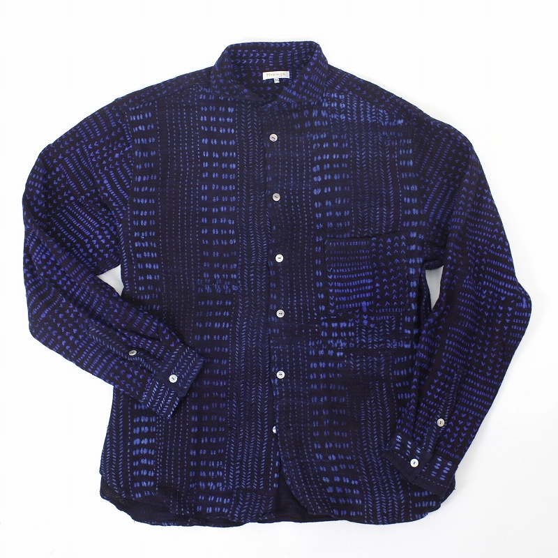 藍染中厚長袖シャツ XXLL _04　一点物