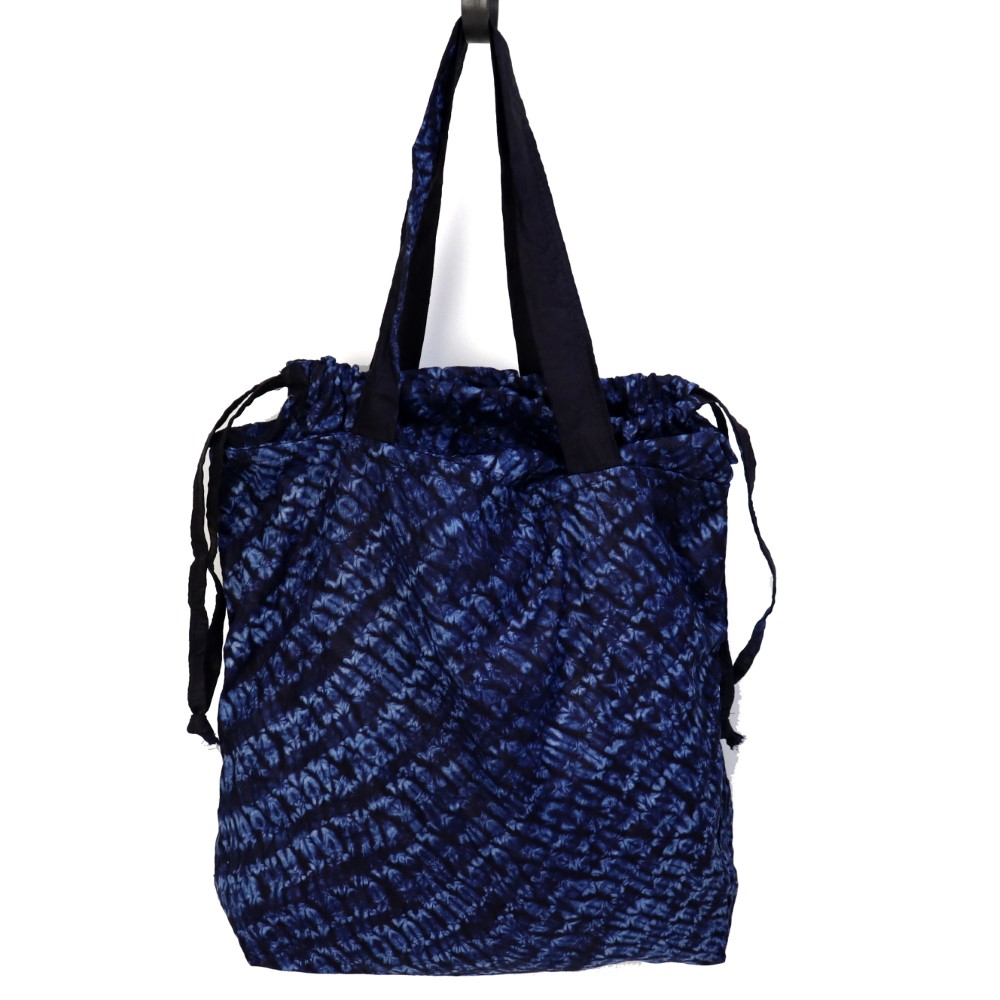 ギニア藍染巾着エコバッグ 01