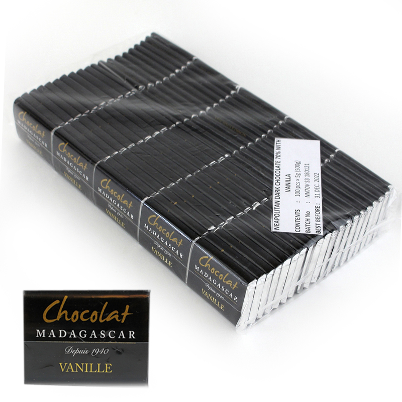 ショコラマダガスカル ミニタブレット ダーク70% ブルボンバニラ入 100枚入