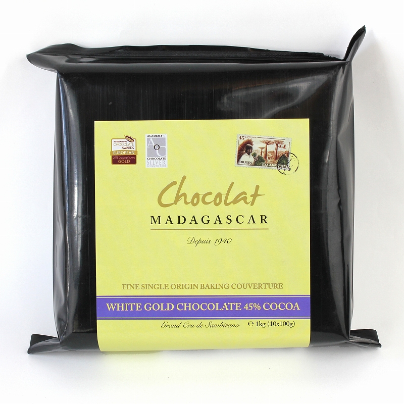 ショコラマダガスカル クーベルチュール ホワイト45% 1KG
