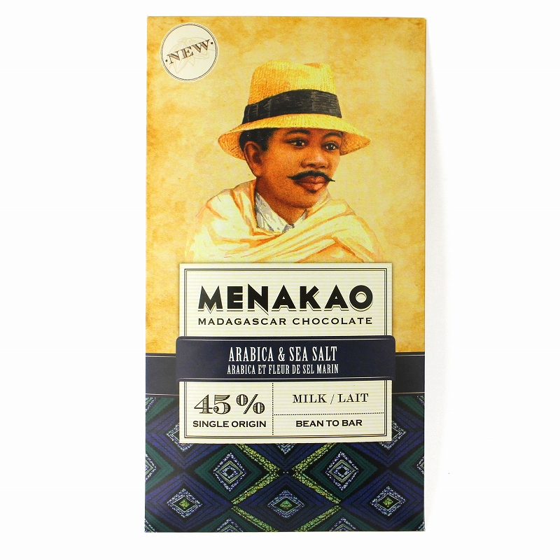 メナカオ ミルクチョコレート45% アラビカコーヒー&フルール・ド・セル L