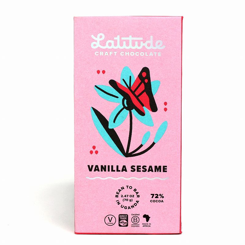 ラティテュードクラフトチョコレート ダーク72% バニラ&セサミ