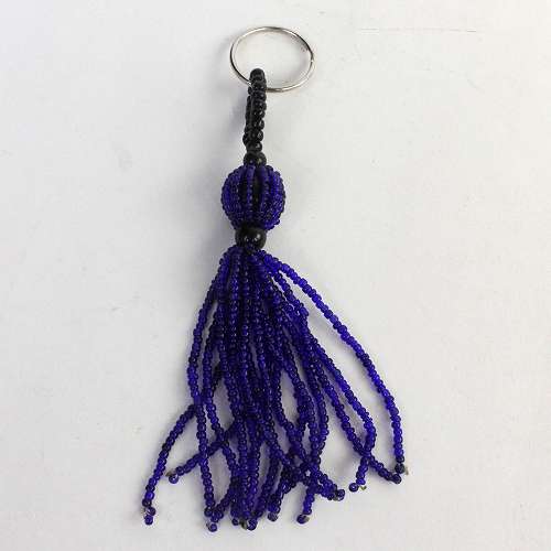【SALE】ビーズタッセルキーホルダー80青 @1200→840