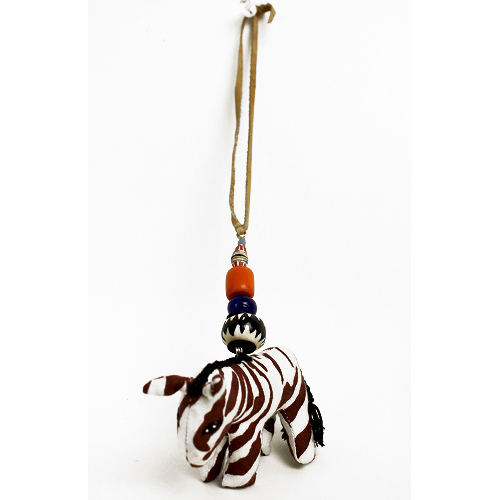 【SALE】カラフルビーズx動物付きチャーム シマウマ @1500→1200円