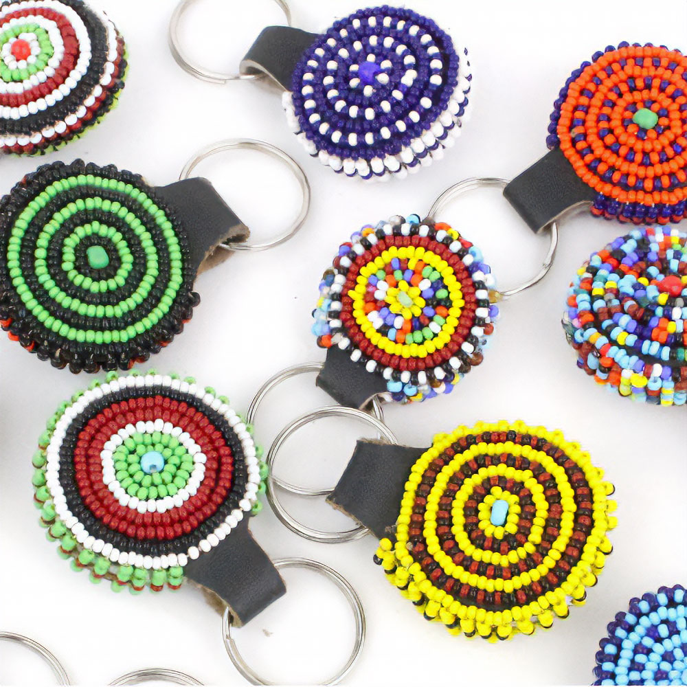マサイビーズチャームキーホルダー 丸