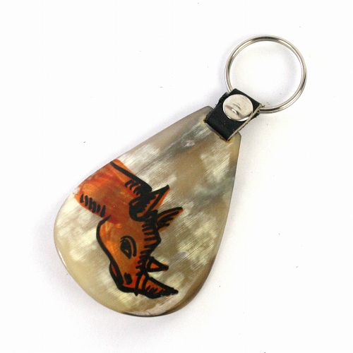 動物柄牛角くつべらキーリング サイ