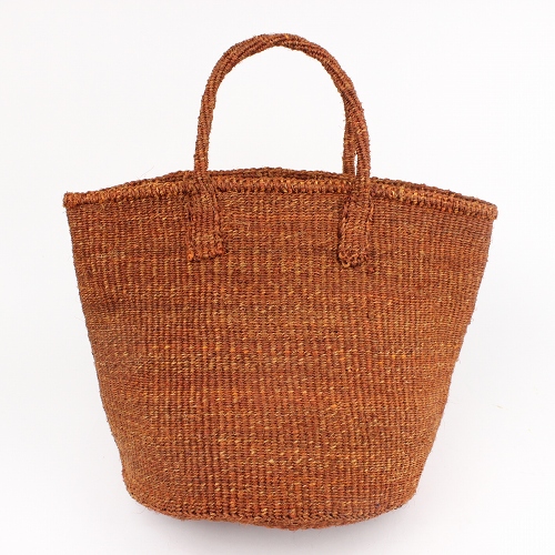 【SALE】サイザルバッグ共手9インチ 無地 茶 @6000→4800円