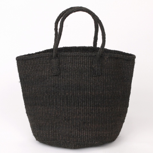 サイザルバッグ共手無地9インチ 無地　ダークチョコレート