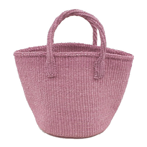 サイザルバッグ共手無地9インチ 無地　ペールピンク