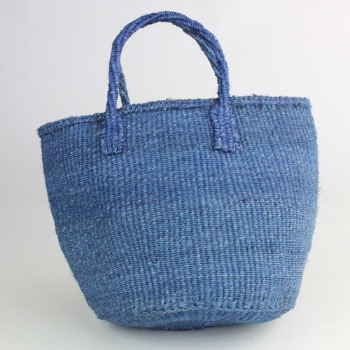 サイザルバッグ共手無地9インチ 無地 サックス