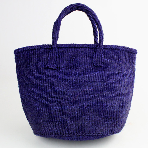 サイザルバッグ共手無地9インチ 無地 濃紺
