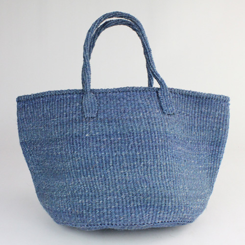 サイザルバッグ共手無地12インチ 無地 サックス