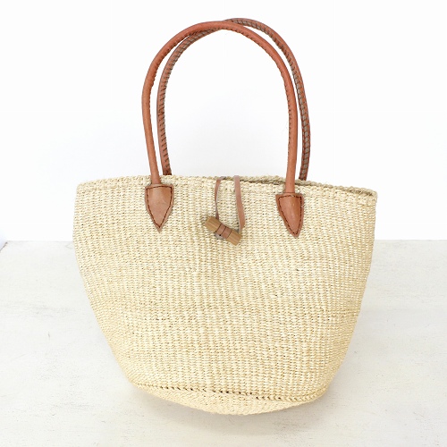 サイザル手提げ 木留め三角縫い