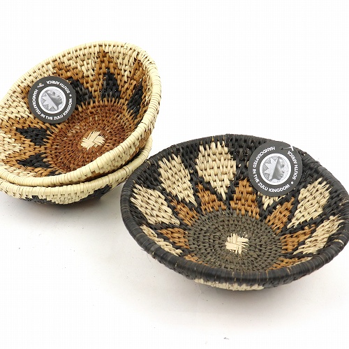 ズールー平底ボウルかご M 色柄アソート