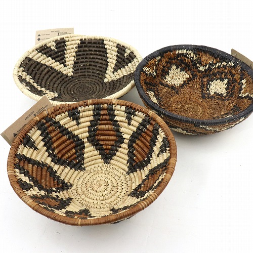 ズールー平底ボウルかご L 18-26CM 色柄アソート