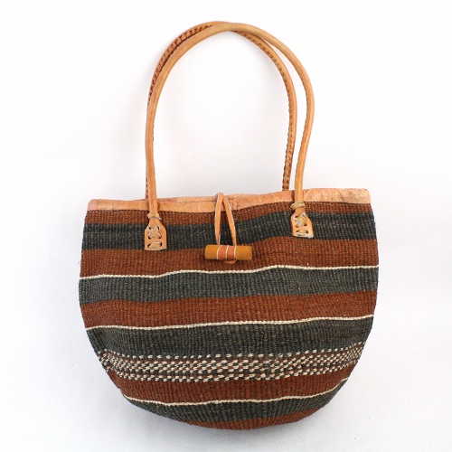 バオバブバッグ手提げ 革縁