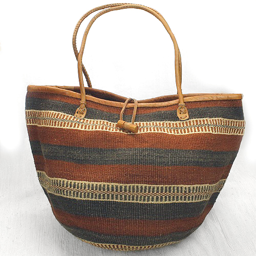 バオバブバッグ手提げ 革縁 特大