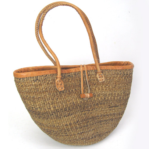 バナナバッグ手提革パイピング