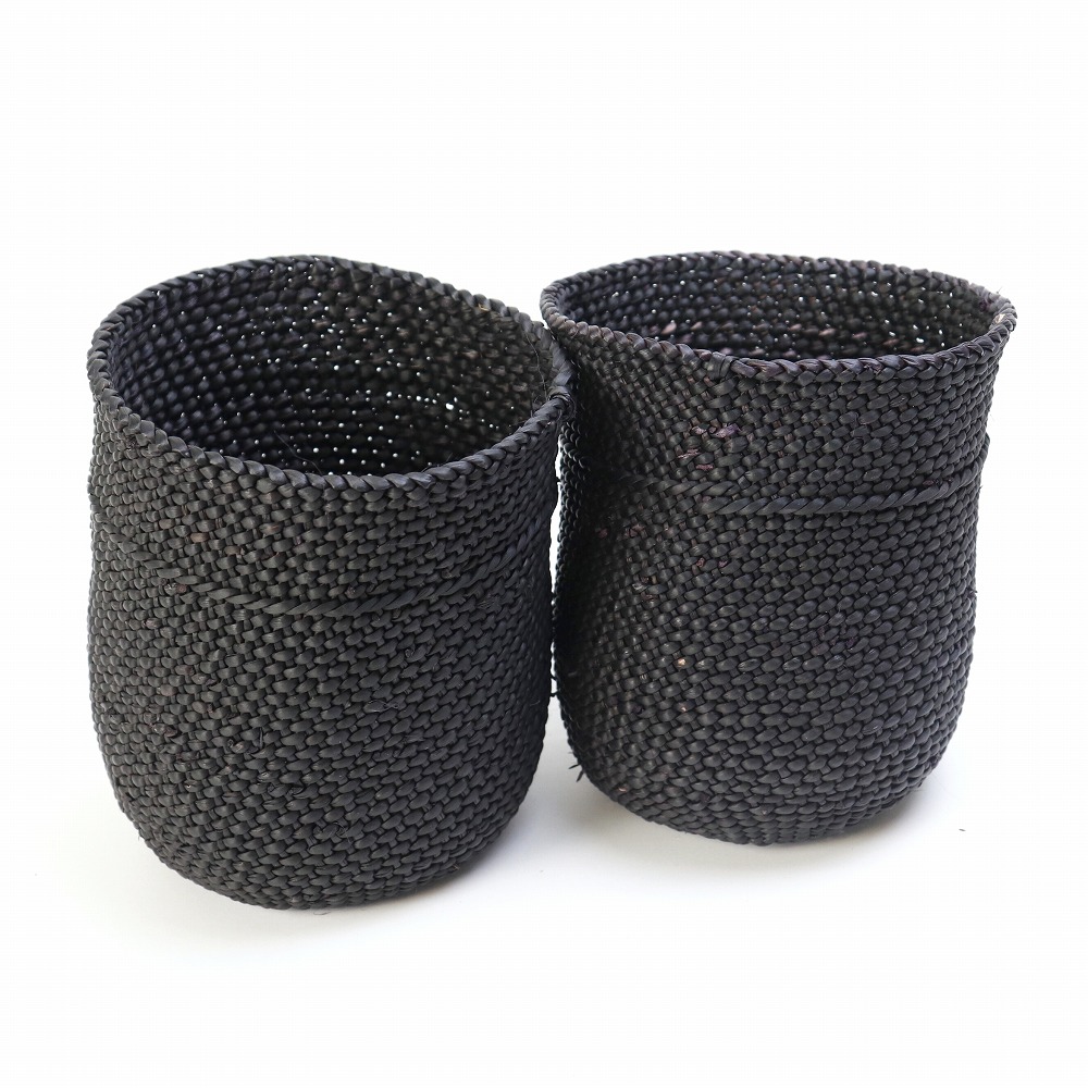 イリンガバスケット S 黒無地 黒経糸 SB