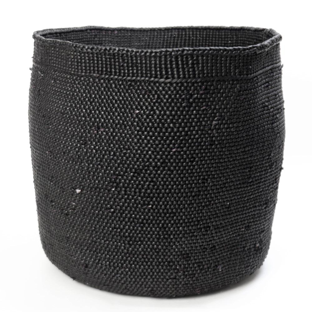 イリンガバスケット L 黒無地 黒経糸 MB MD