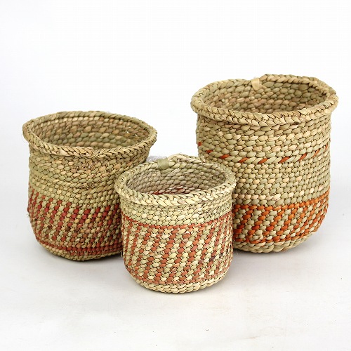 イリンガバスケット ミニ オレンジ柄