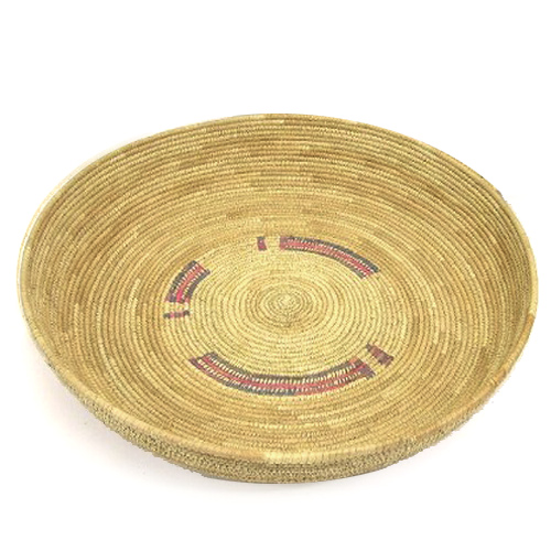 フラニ平かご 柄入り