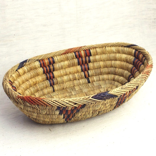 モロッコバスケット 楕円皿 L 柄