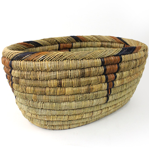 モロッコバスケット 楕円ボウル L 柄